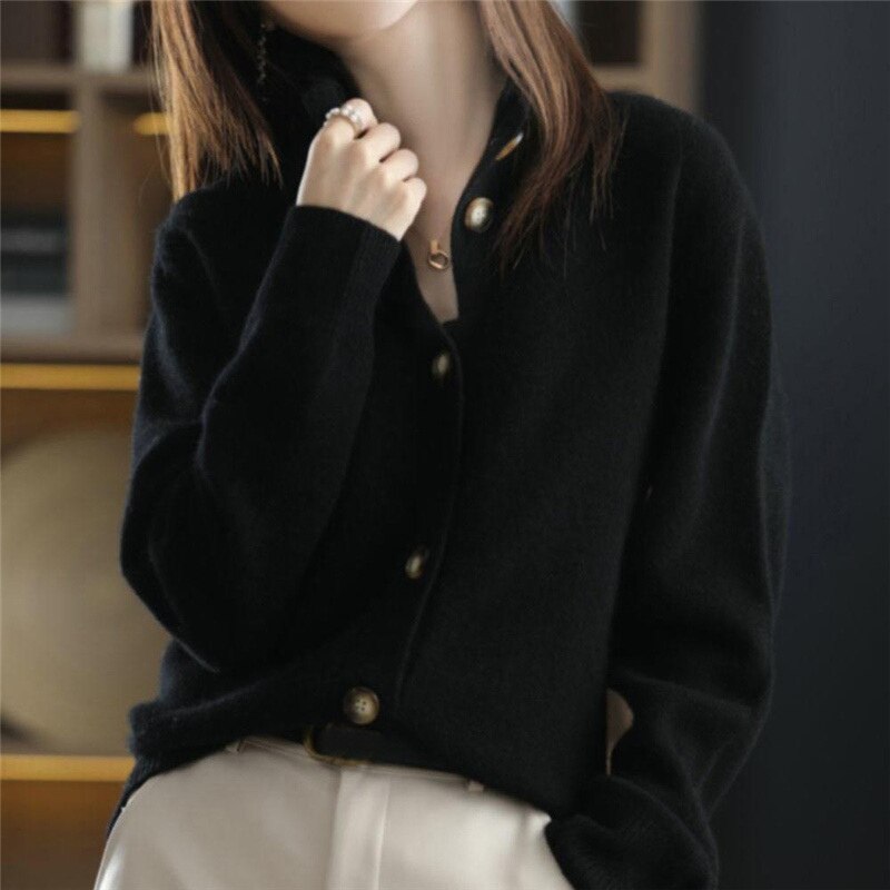Morona Women's Warm and Comfortable Knit Leather Jacket - Stylish and Cozy Outerwear