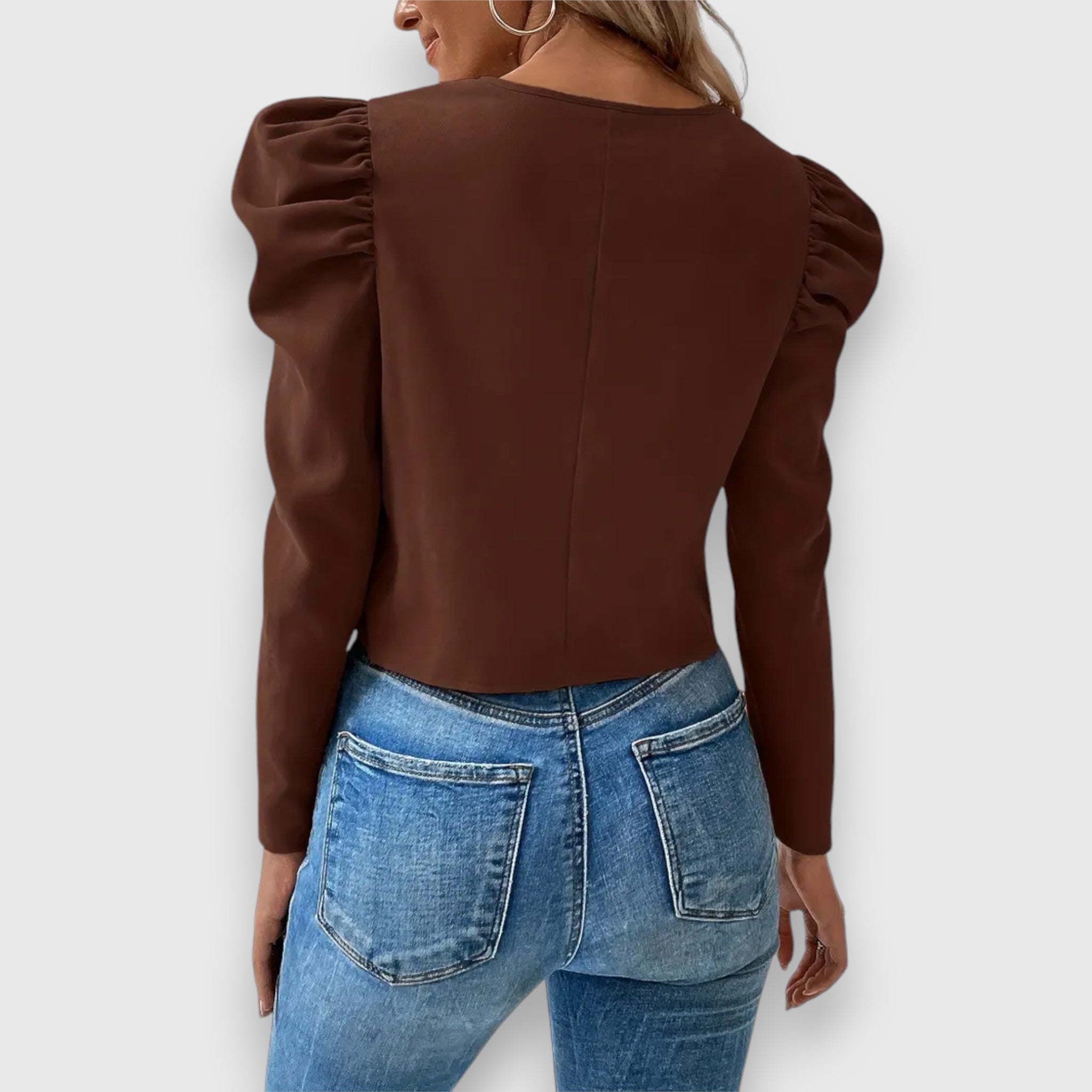 Elegant Women's Blazer with Puffed Sleeves – Add Style and Sophistication to Your Daily Wear
