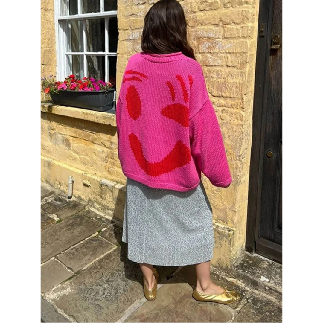 Fashionable and Cozy Oversized Sweater for Women with Long Sleeves - Perfect Comfort and Style