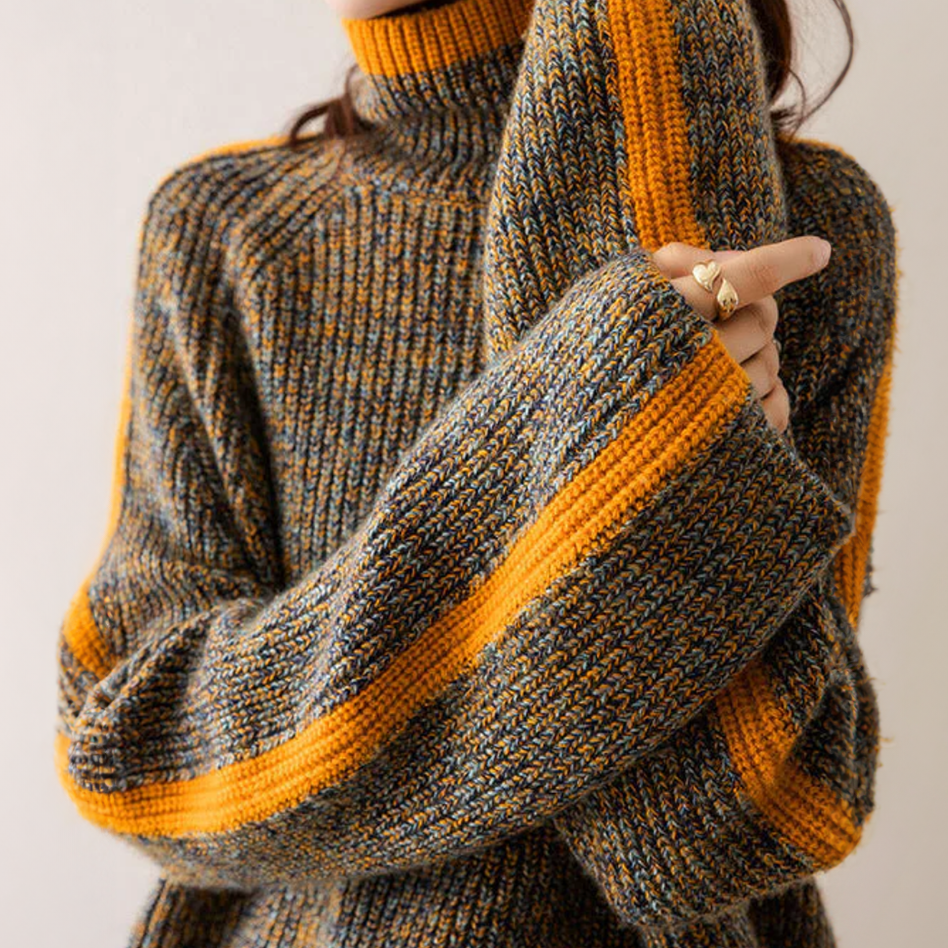 Breast Women's Sweater Knit Fashionable and Warm for Winter