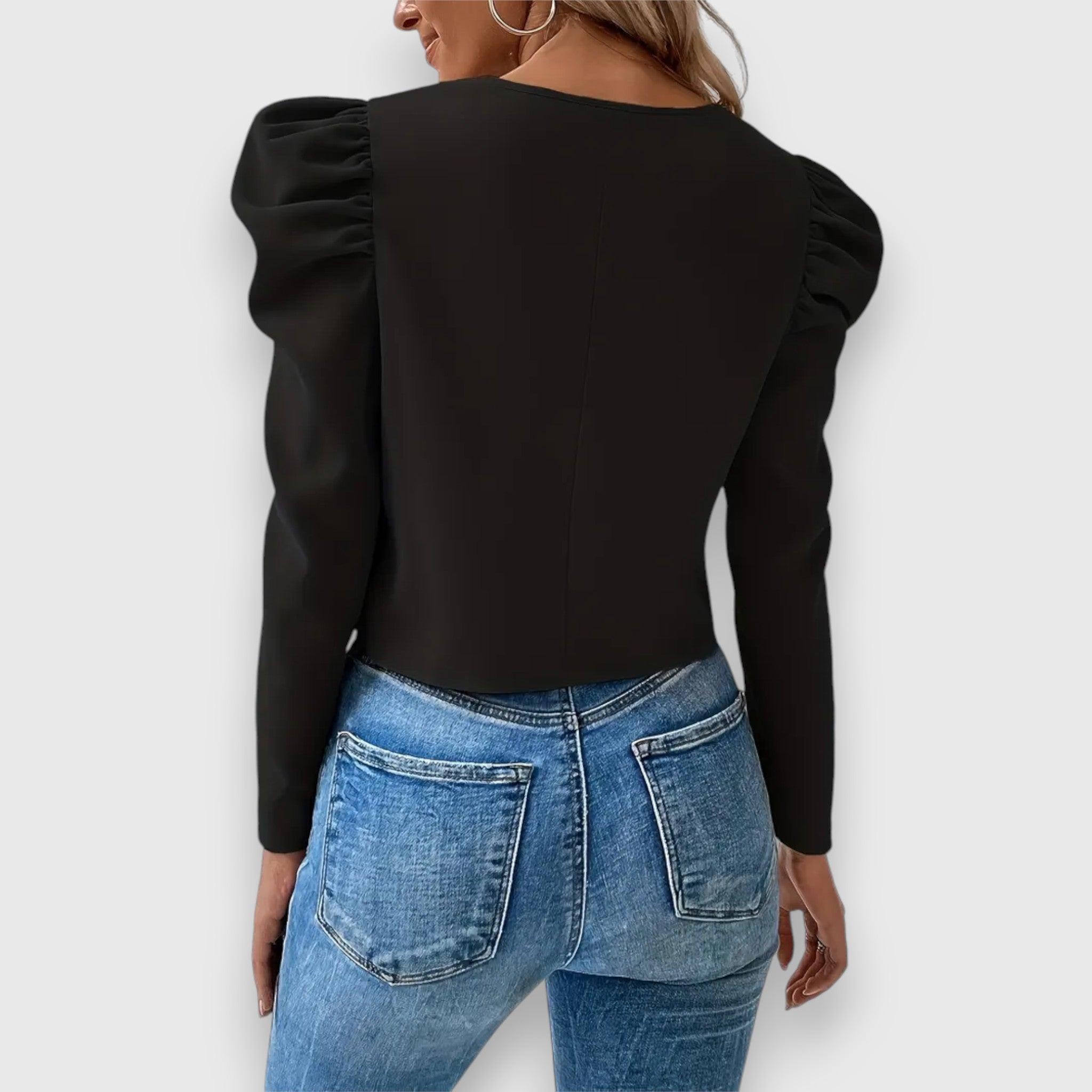 Elegant Women's Blazer with Puffed Sleeves – Add Style and Sophistication to Your Daily Wear