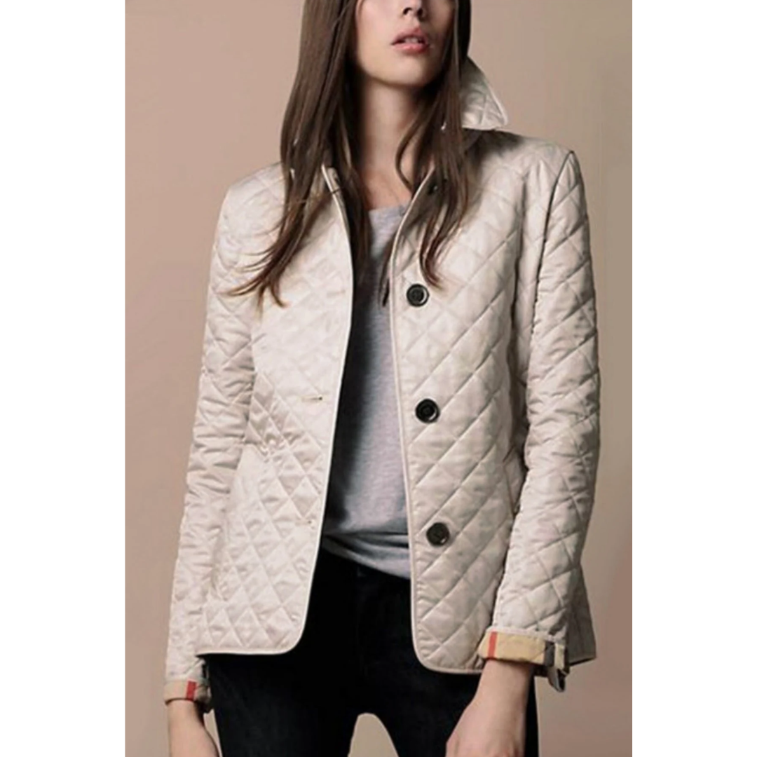 Marles Women's Puffer Coat with Buttons β Modern Elegant Brown for Travel and Daily Wear