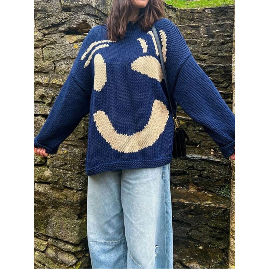 Fashionable and Cozy Oversized Sweater for Women with Long Sleeves - Perfect Comfort and Style