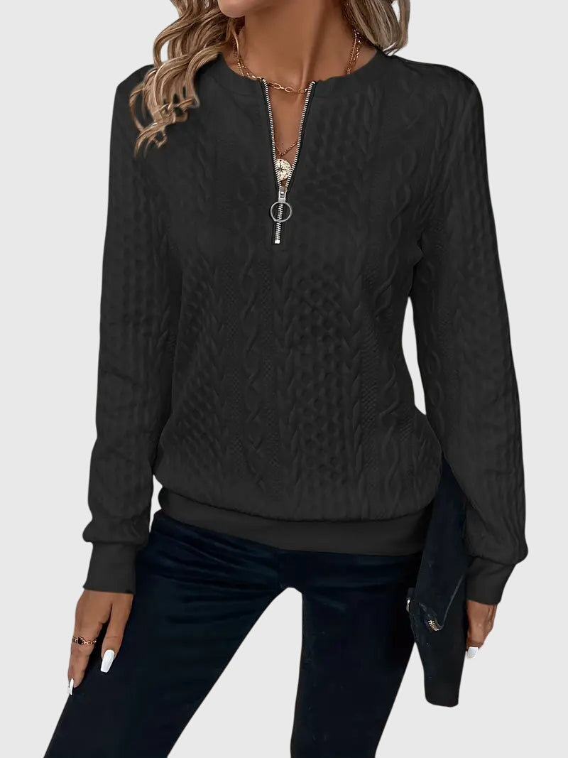 Elegant sweater with zipper for everyday stylish wear