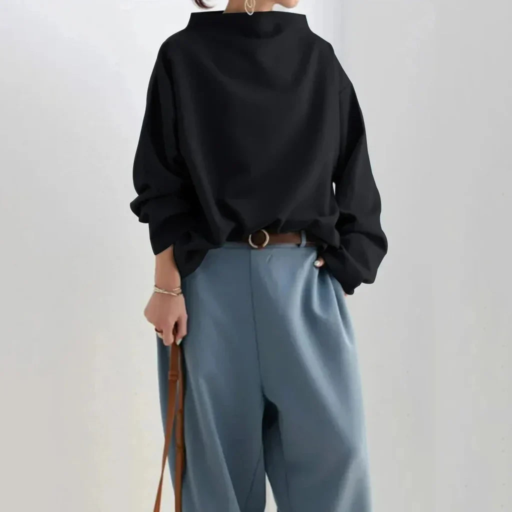 Elegant Women's Top in Minimalist Style โ Perfect Classic Black Look