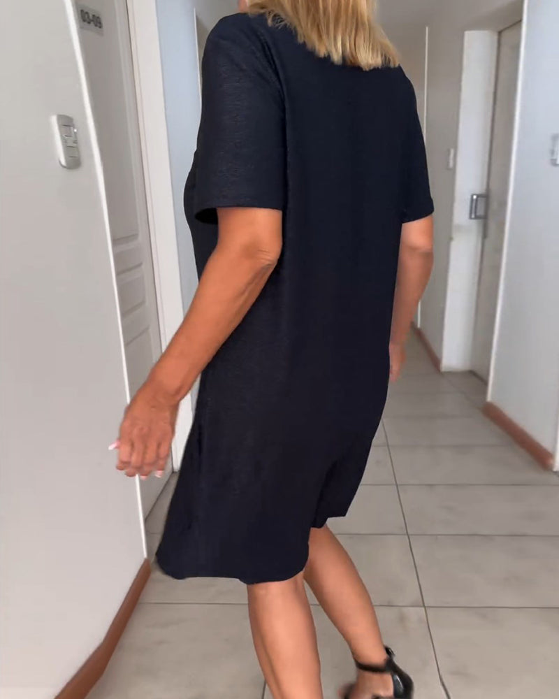 Elsa | Elegant Twist Dress with V-Neck โ The promise of a stunning look and confidence at every event