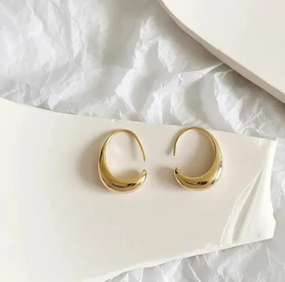 Elegant and luxurious gold and silver earrings by Alvin