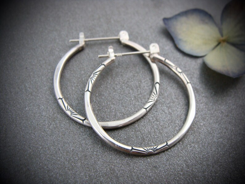 Elsa Hoop Earrings Combined with Silver in Stunning Vintage Look