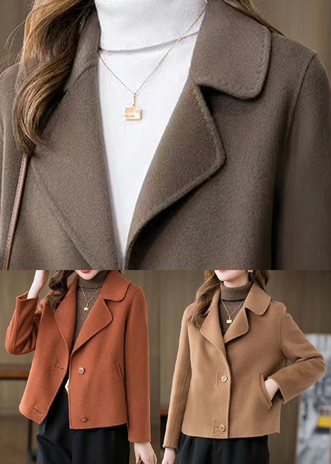 Women's Pleats Coat with Peter Pan Collar - Fashionable and Elegant Style for the Perfect Look