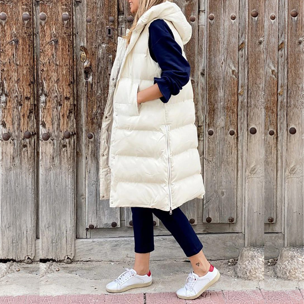 Frenziska | Lightweight and portable sleeveless hoodie with modern design for a unique style