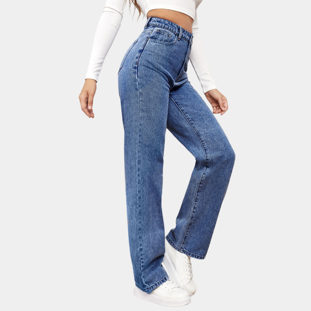 Women's high-waisted jeans - Trendy and comfortable fit suitable for a unique style
