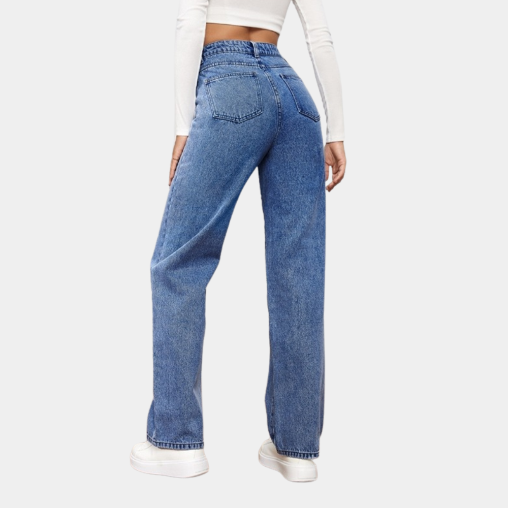 Women's high-waisted jeans - Trendy and comfortable fit suitable for a unique style