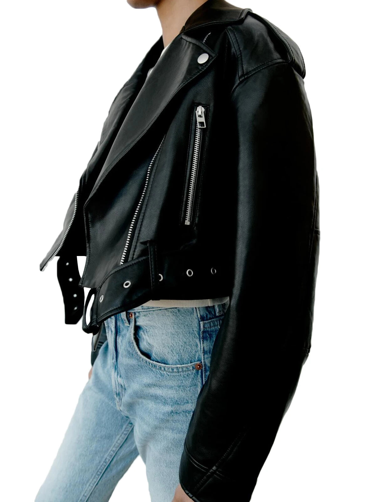 Claudia | Designer Elegant Leather Pants in Classic Style