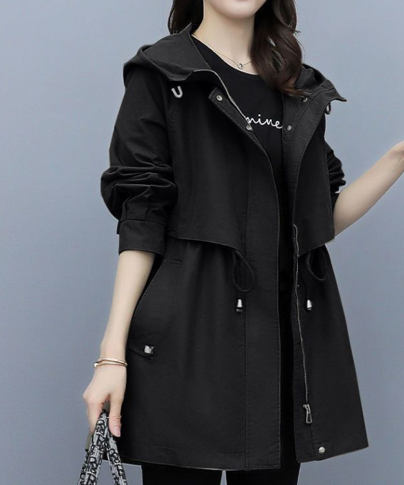Lisa | Elegant Water-Resistant Trench Coat with Hat for All Weather Protection