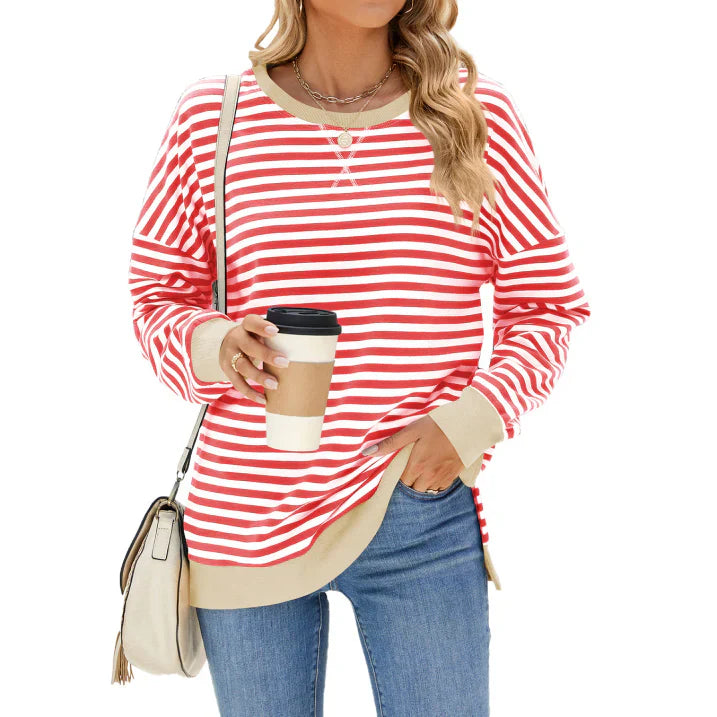 Plus-size women's sweatshirt with long sleeves - maximum comfort and perfect feminine style