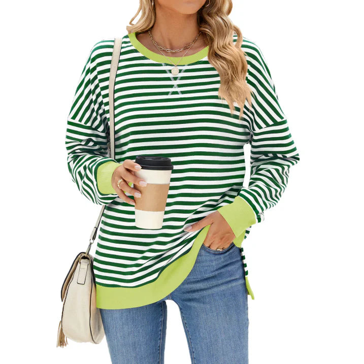 Plus-size women's sweatshirt with long sleeves - maximum comfort and perfect feminine style