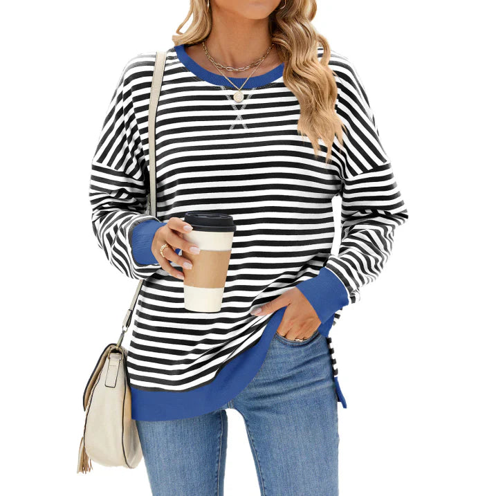 Plus-size women's sweatshirt with long sleeves - maximum comfort and perfect feminine style