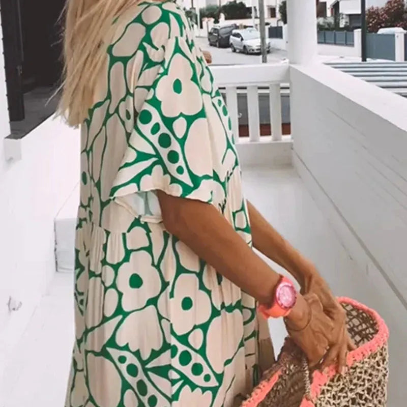 Lightweight floral dress Delfin for an elegant and cool atmosphere
