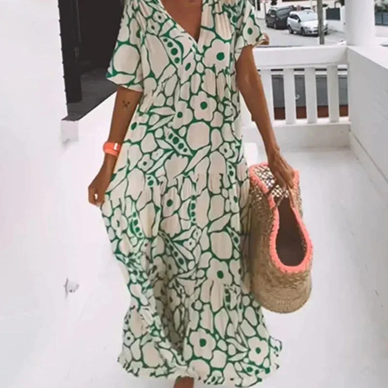 Lightweight floral dress Delfin for an elegant and cool atmosphere
