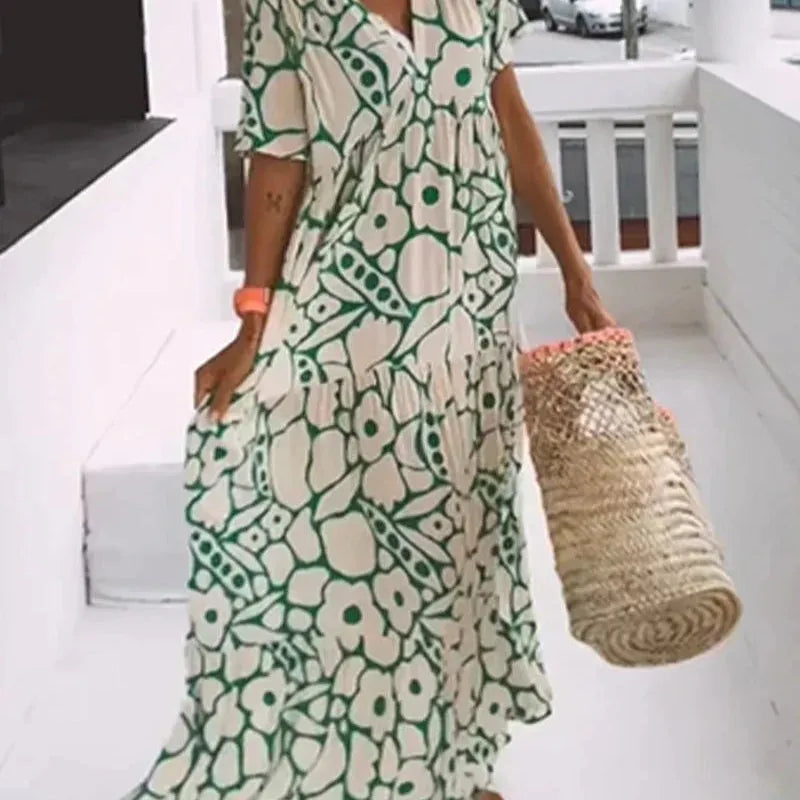 Lightweight floral dress Delfin for an elegant and cool atmosphere