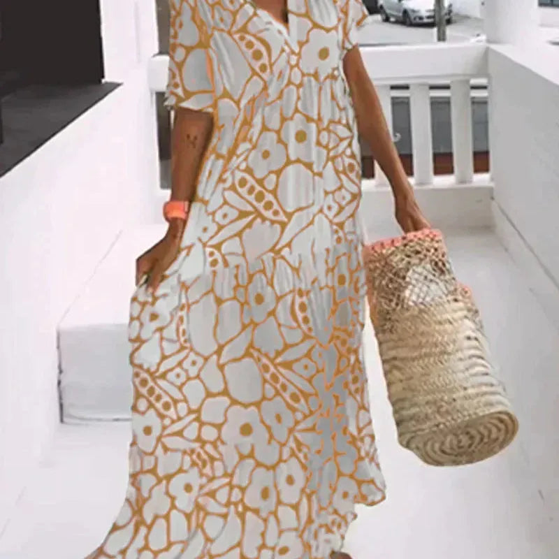 Lightweight floral dress Delfin for an elegant and cool atmosphere