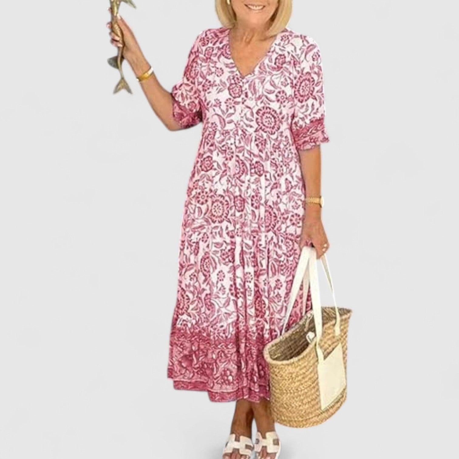 Elis River G Floral Dress - Elegant and Comfortable Design for a Fresh and Feminine Look