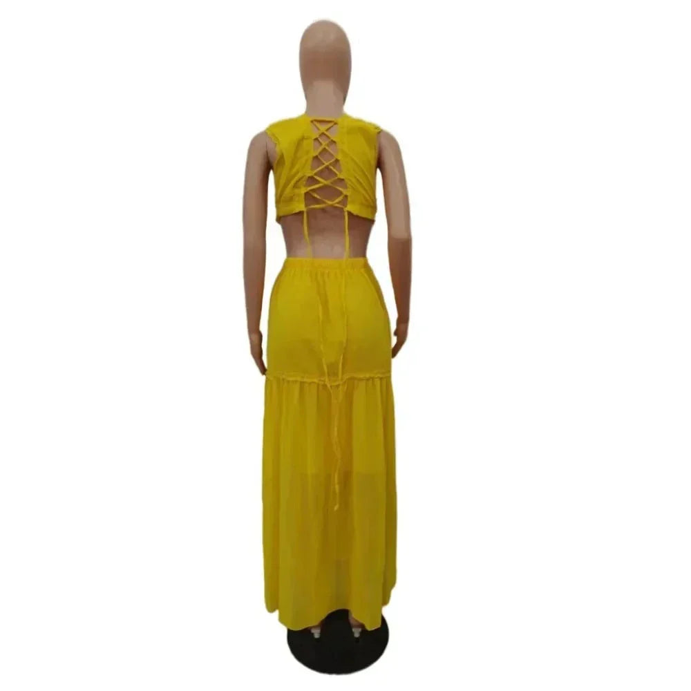 Glamorous and Elegant Dress with Fashionable V-Neck