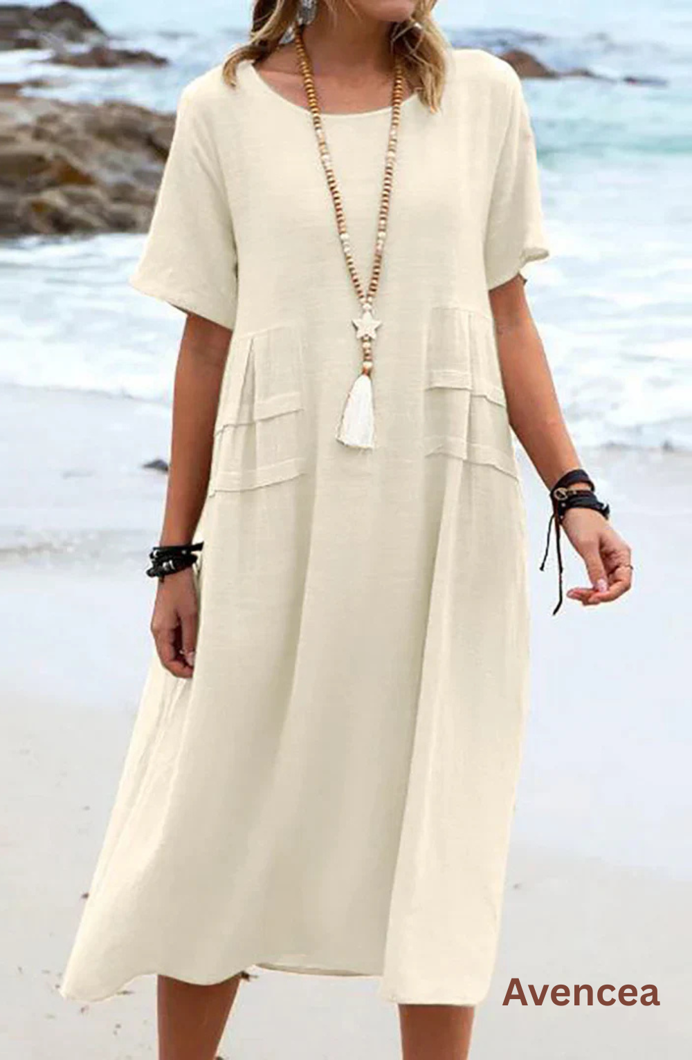 Elegant casual dresses for women with short sleeves and round necklines for stunning looks