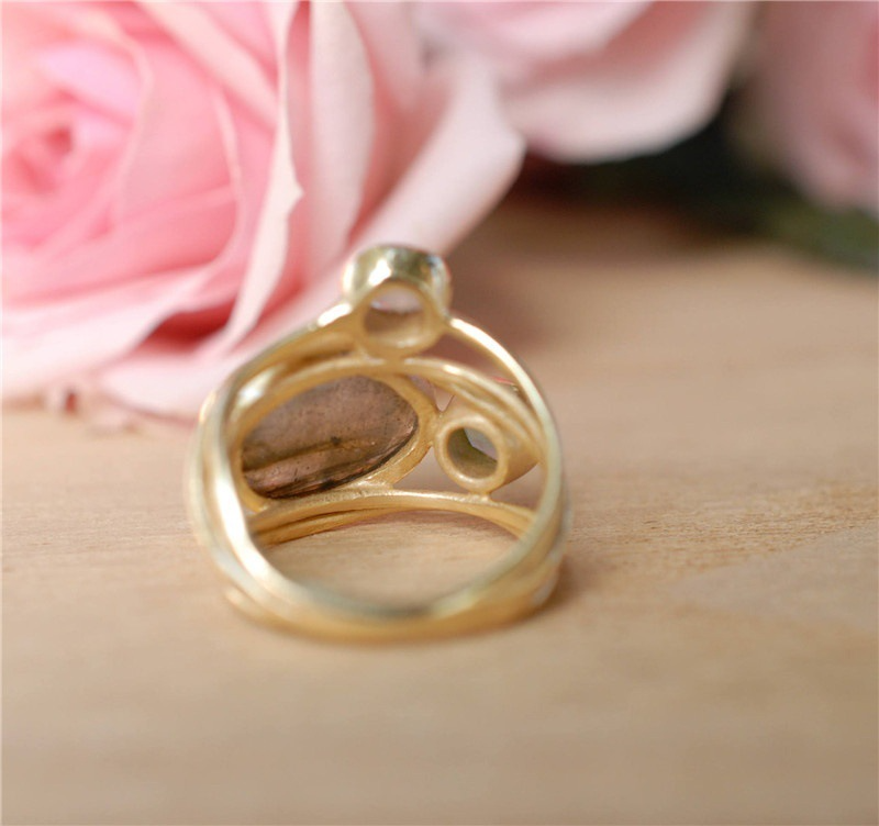 Charisma β Blue Moonstone Ring in Stunning Vintage Design
