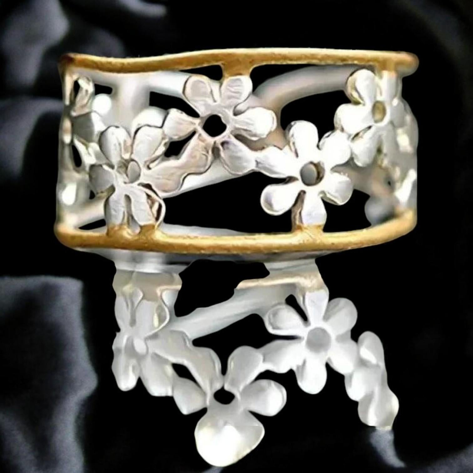Sunflower ring with hollow design and unique Indian style