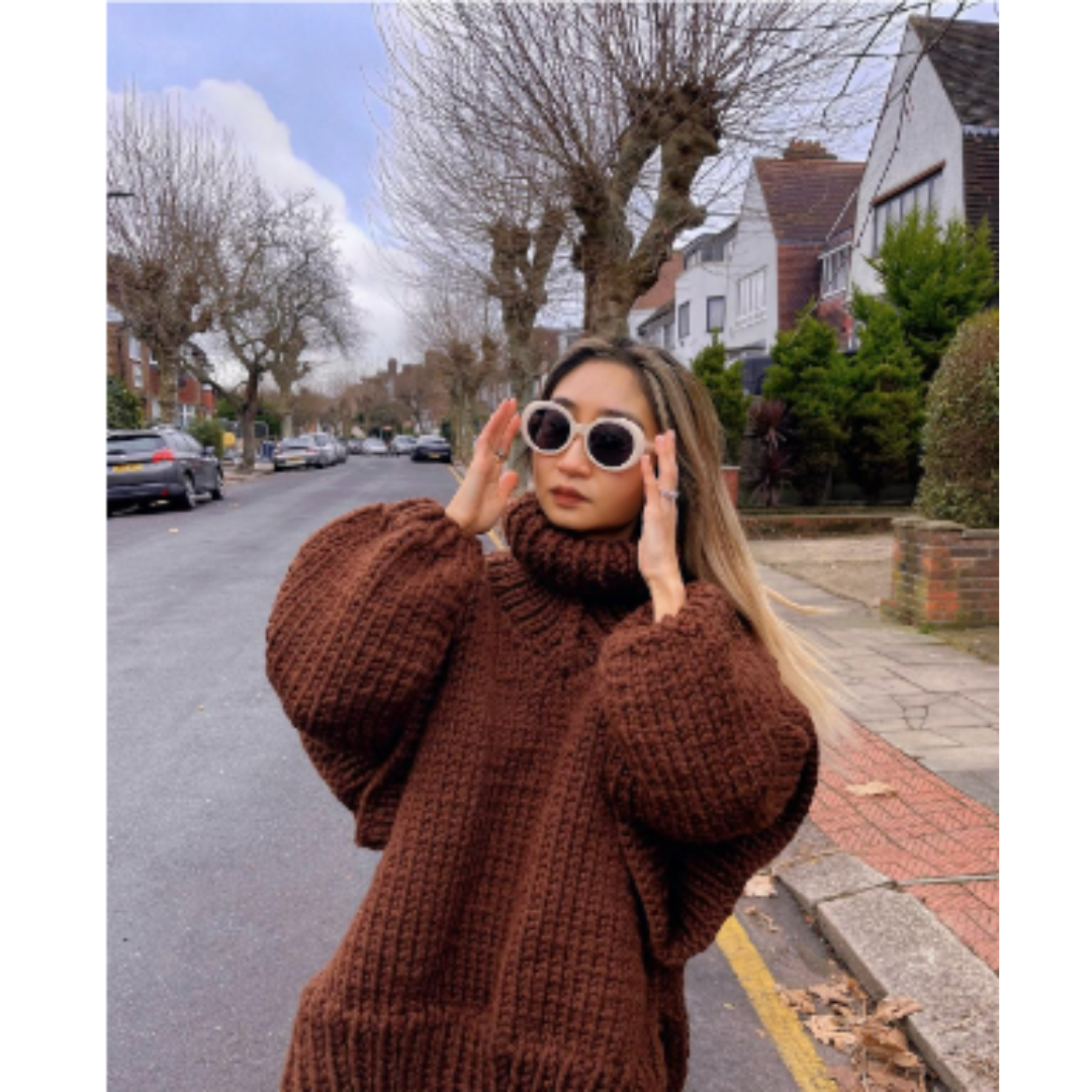 Oversized Women's Sweater Erenabaji โ Extremely Soft and Cozy for Perfect Warmth on Pleasant Days