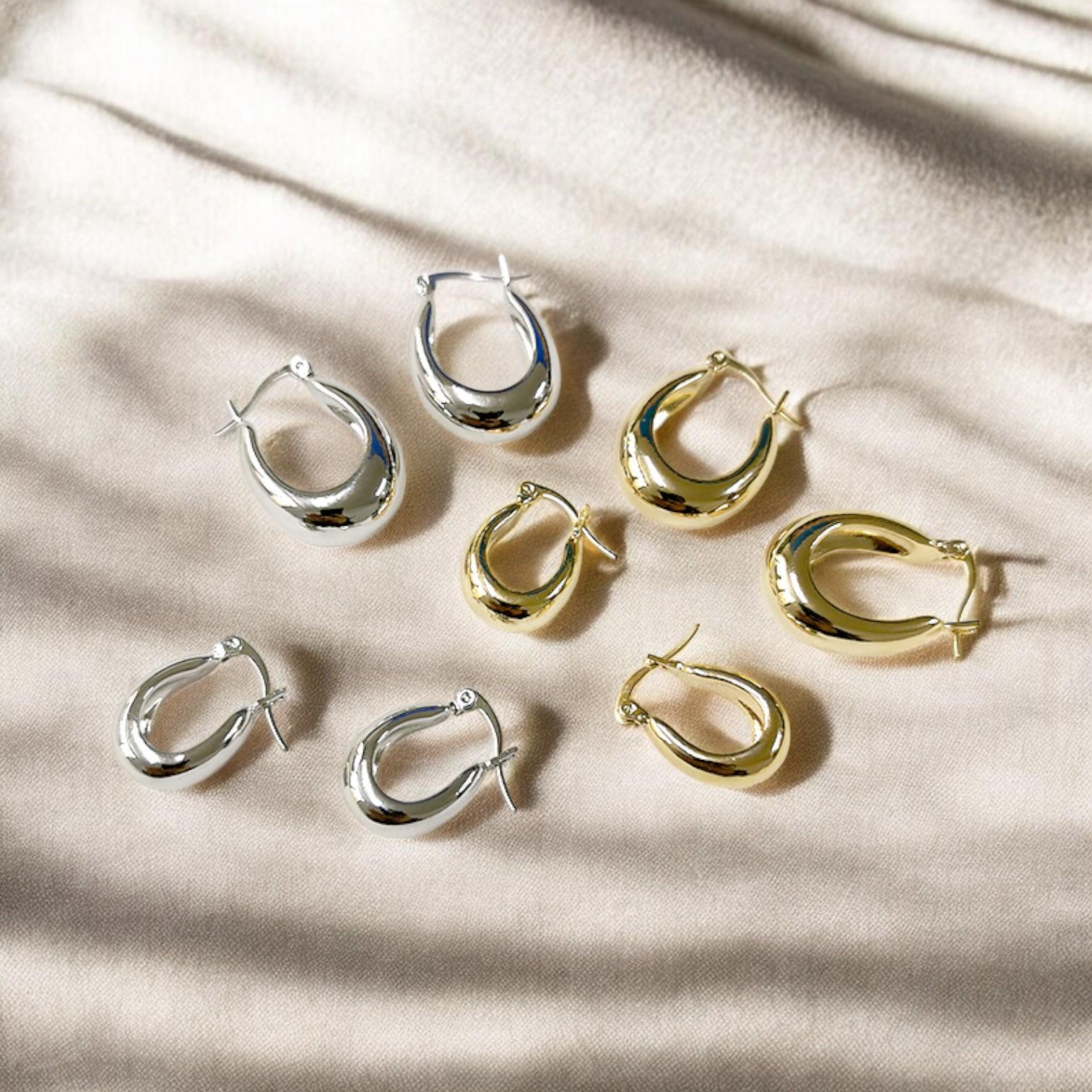 Vintage Gold Hoop Earrings Dalahia – Elegant and Versatile Jewelry