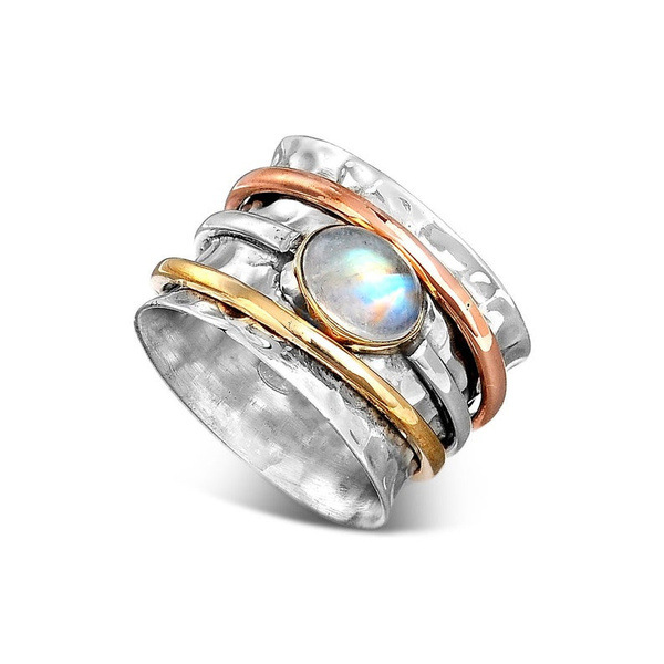 Denis β Elegant Ring in Rose Gold and Antique Silver with Stunning Turquoise Stones