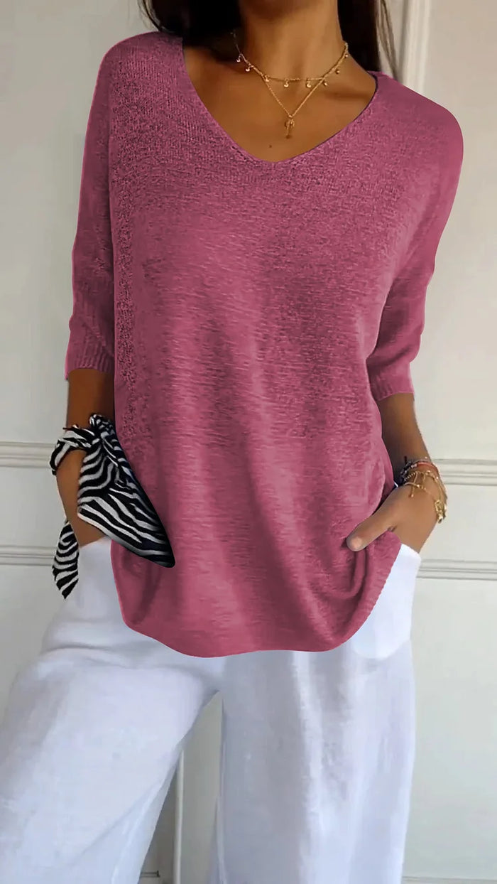 Kateria | Fashionable and Stylish Women's Shirt with V-Neck for Comfort and Perfect Style