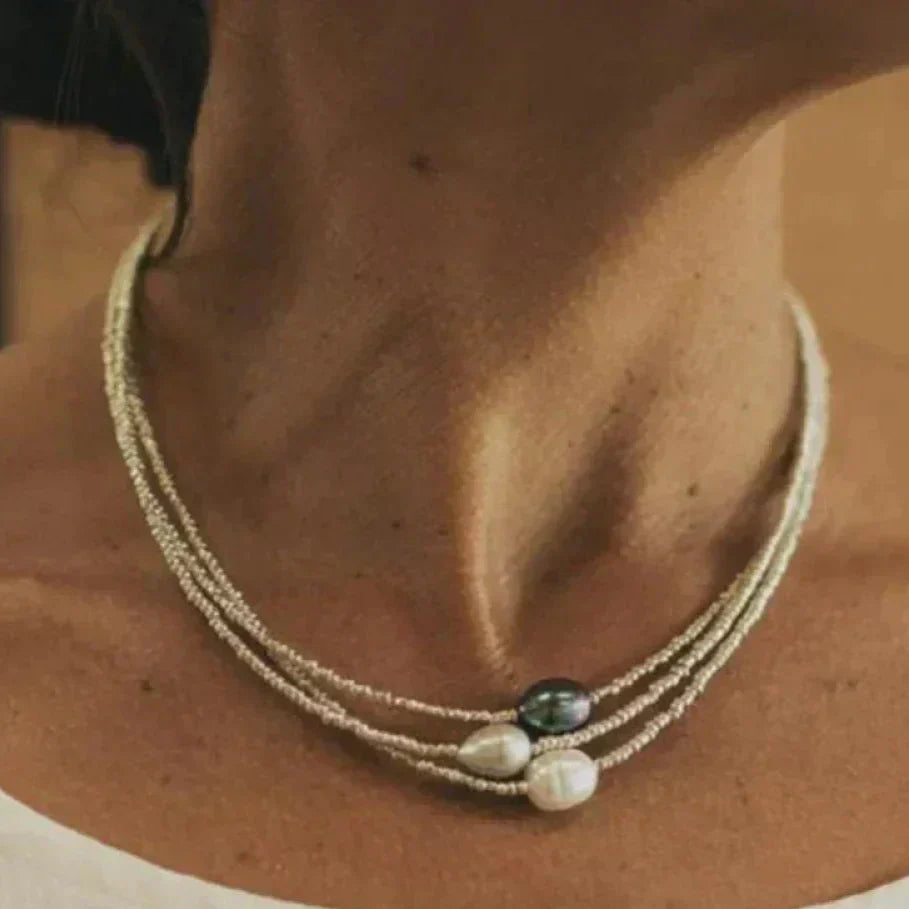 Geneva - Elegant Necklace Made of Natural and Smooth Pearl