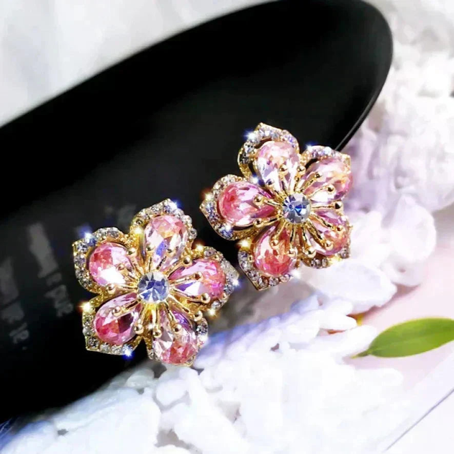 Stunning Vintage Stone Earrings with Clementine Touches