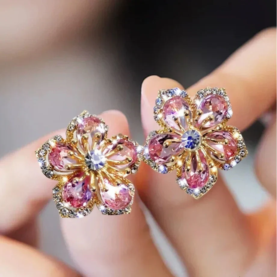 Stunning Vintage Stone Earrings with Clementine Touches