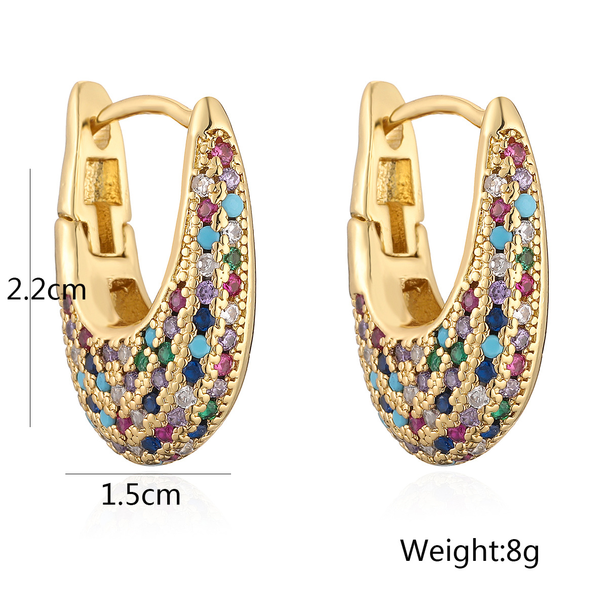 Colorful and Elegant Criss Cross Earrings with Stunning Cambria Design