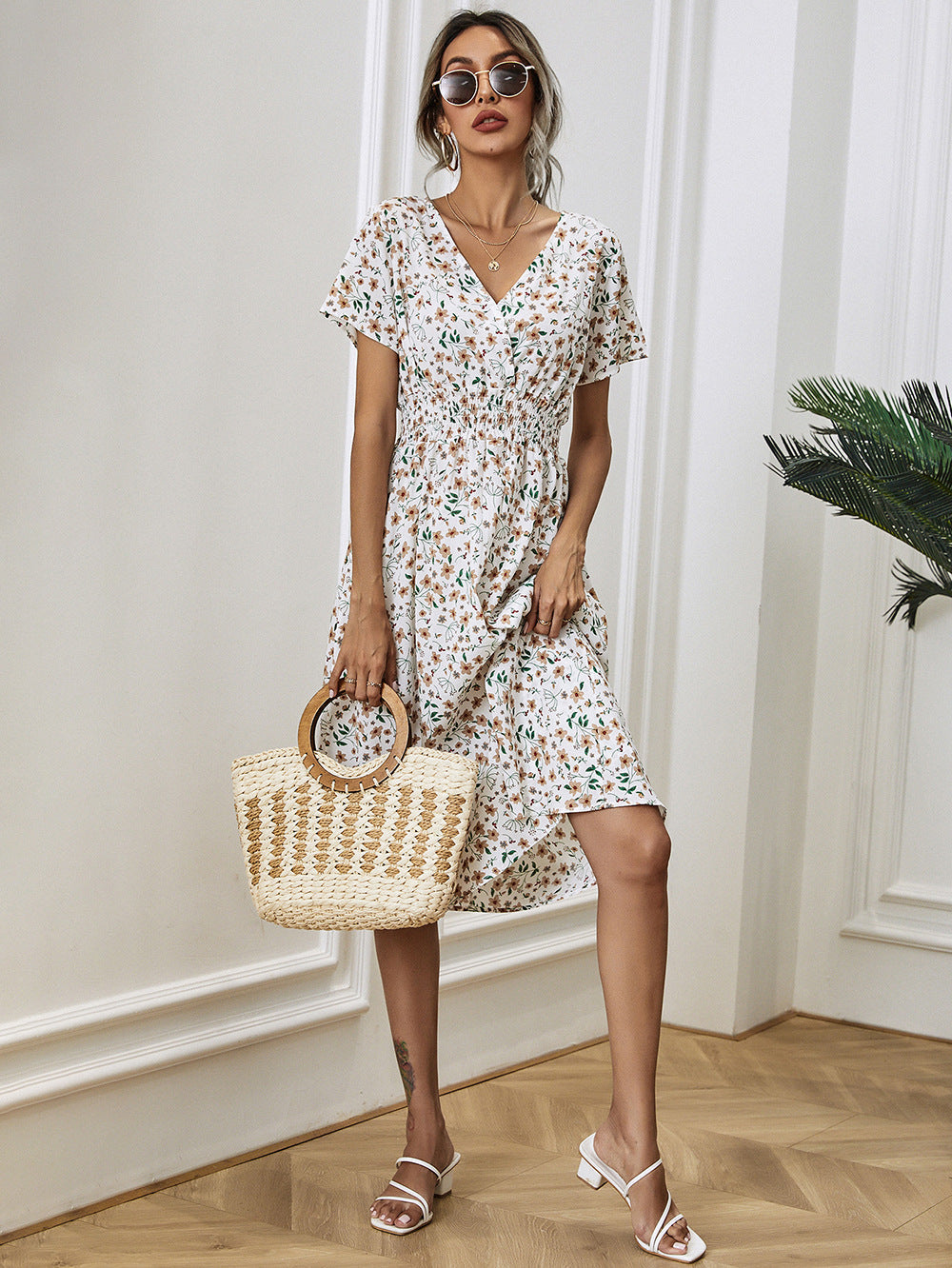 GipFltreds | Stunning Summer Dress with Floral Prints for Events and Everyday Wear