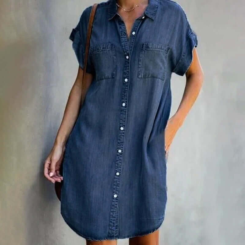 Clara โ Elegant and lightweight shirt dress with buttons for comfort and perfect style