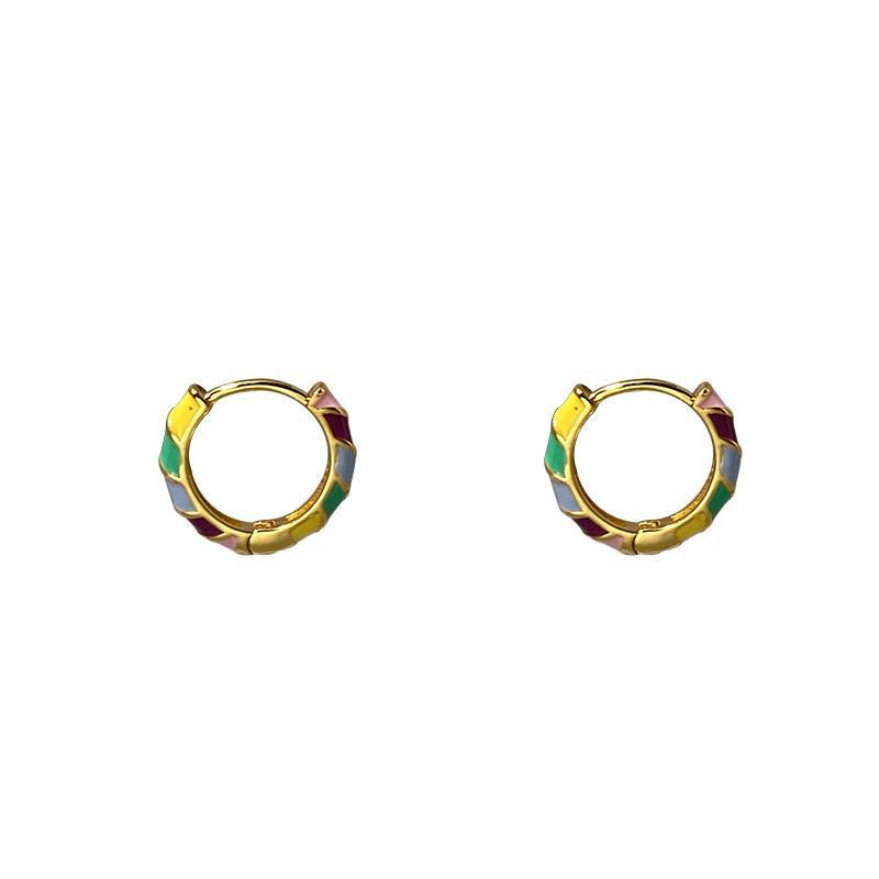 Kadesi β Luxurious Enamel Earrings with Gold Accent