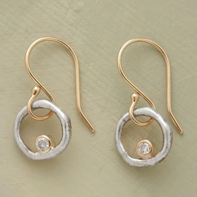 Luella โ Luxurious Zirconia Earrings in Gold and Silver with Unique Vintage Style