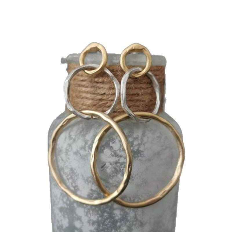 Vintage Gold and Silver Hoop Earrings β Unique New Little Price