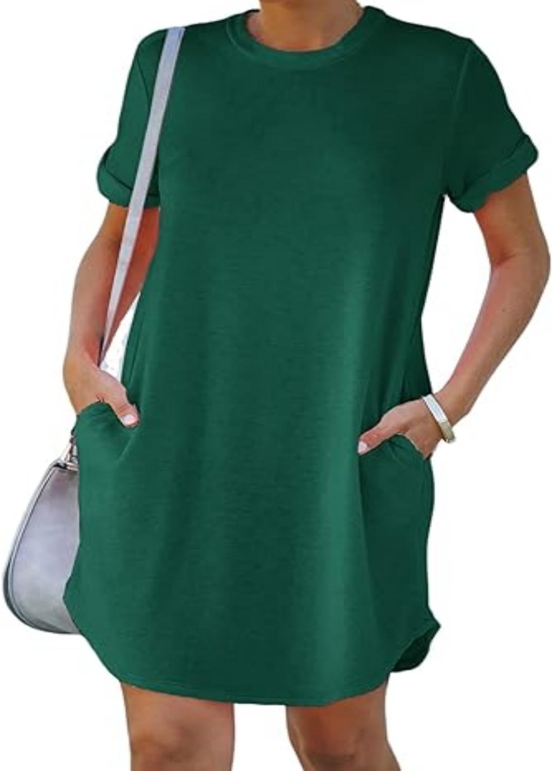 Lisa - Short and comfortable T-shirt dress with practical pockets for everyday wear