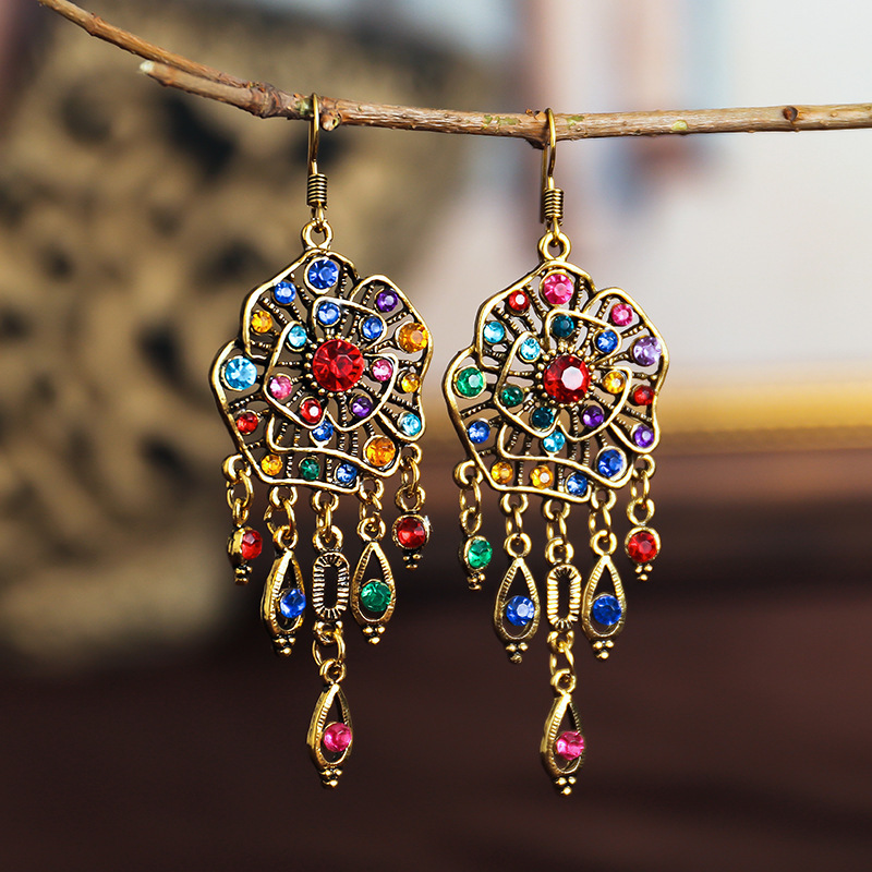 Masi β Colorful Mandala Earrings in Stunning and Unique Vintage Style