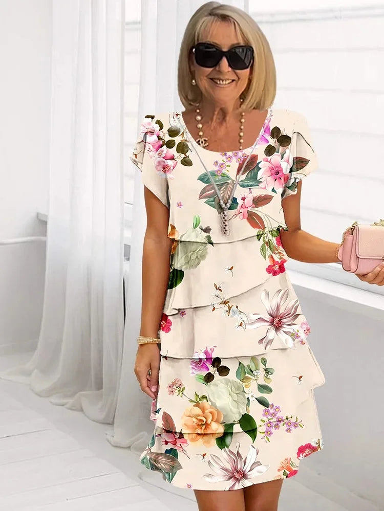 Marvel - Elegant floral dress with intricate embellishments, stunning maxi look for perfect style