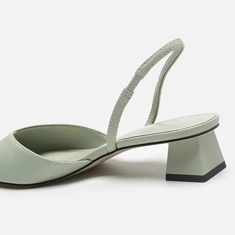 Fashionable women's sandals with low heel for perfect comfort