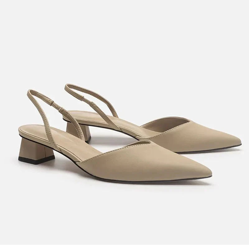 Fashionable women's sandals with low heel for perfect comfort