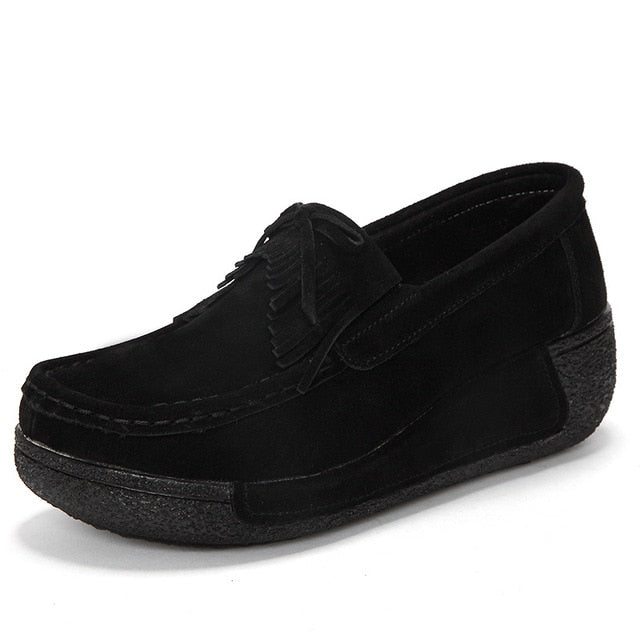 Fashionable orthopedic shoes for women with platform and modern seam design - Kossey