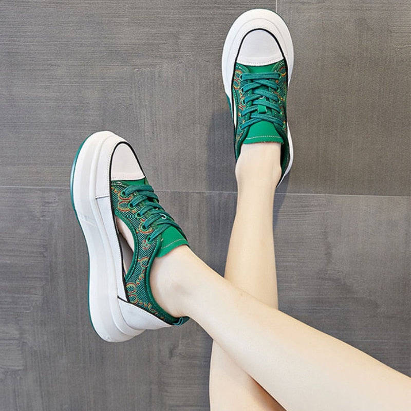 Women's orthopedic sports shoes made of Louis fabric with modern comfort and style